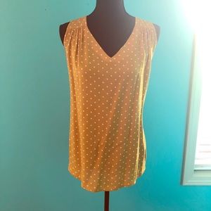 💛 Mustard Yellow Polka Dot Tank Top